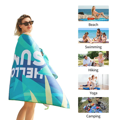 Serviette de plage Large, serviette en microfibre