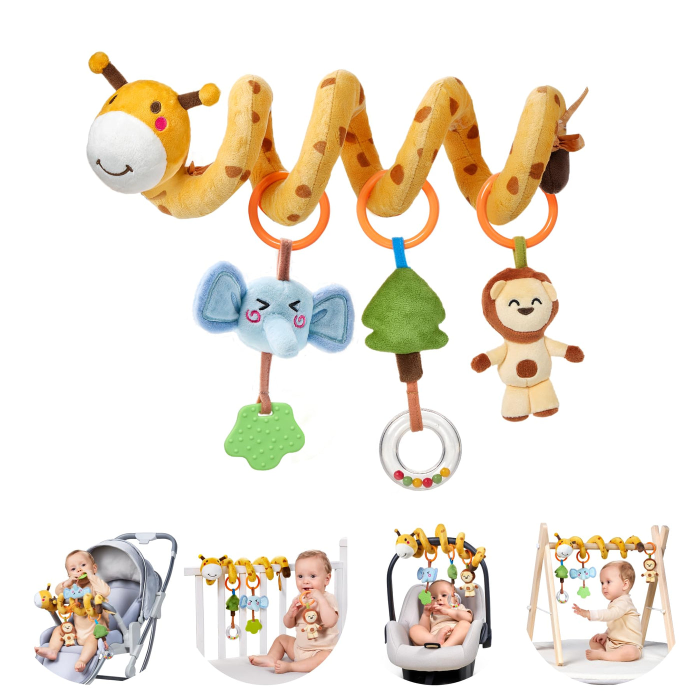 Jouet pour bébé en forme de spirale de girafe