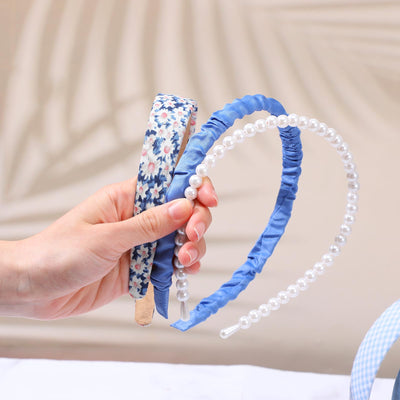 Serre-têtes à la mode Set de 7 serre-têtes antidérapants Bandeaux multicolores en tissu mignon et scintillant