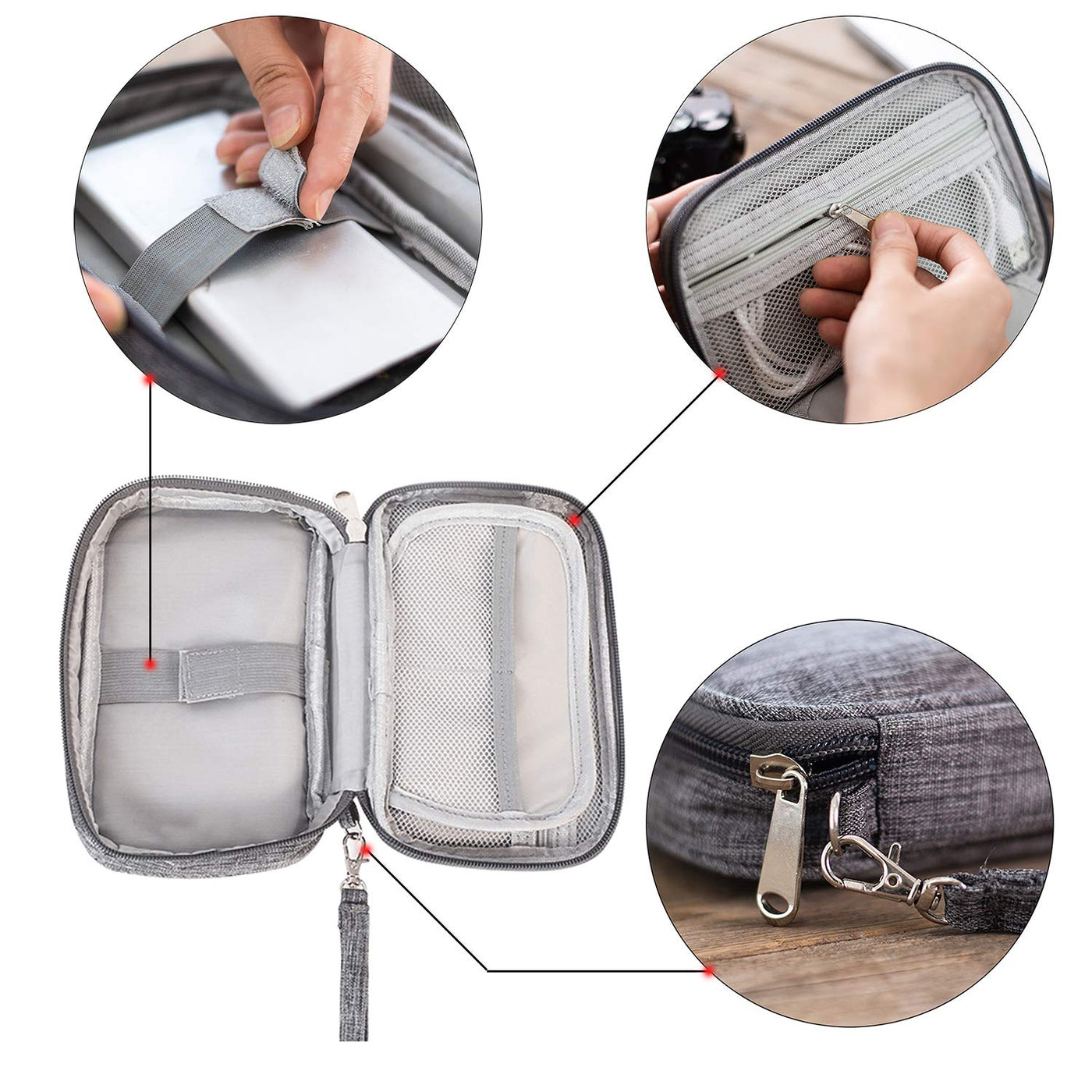 cable organizer bag flat small electronic bag organizer cable bag