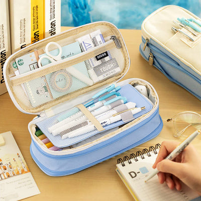 Pencil case with large capacity, pencil case teenager, pencil bag for student adult, pencil case large for school & office