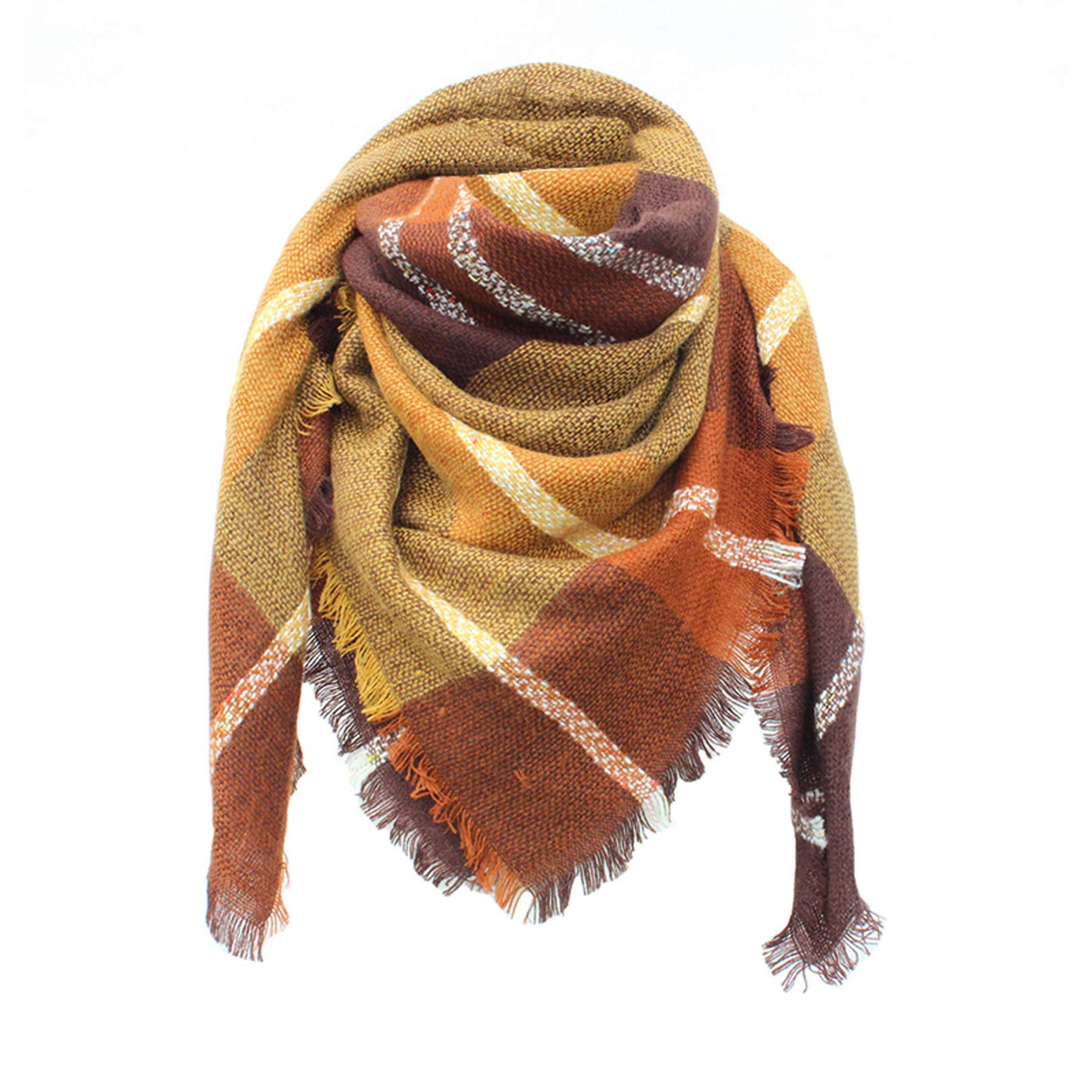 scarf thick knitted scarf plaid neckerchief scarf poncho