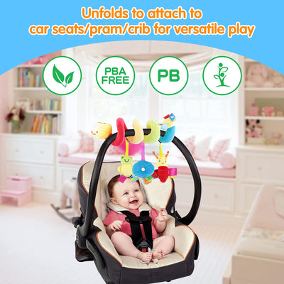 Baby carriage toy for babies Activity spiral toy Hanging toy Baby car seat Cot toy