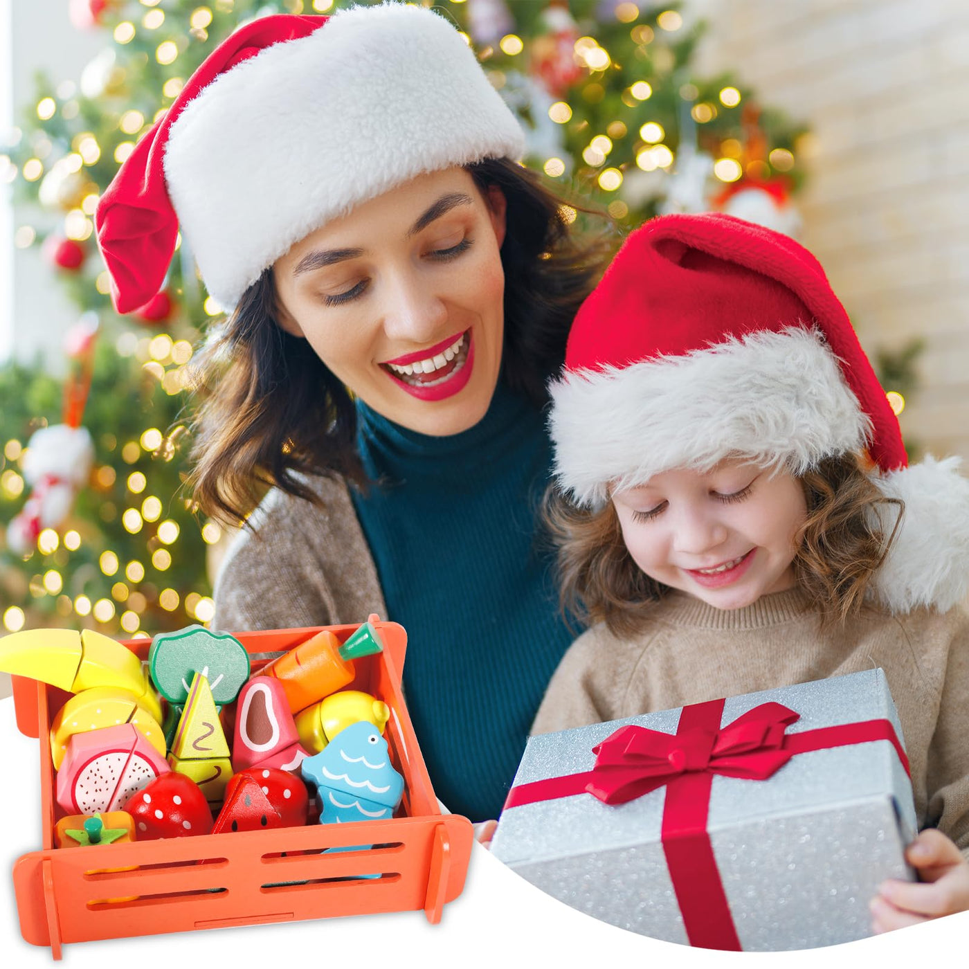 Accessoires de cuisine pour enfants en bois, accessoires de cuisine pour enfants, jouets de cuisine en bois avec connexion Velcro