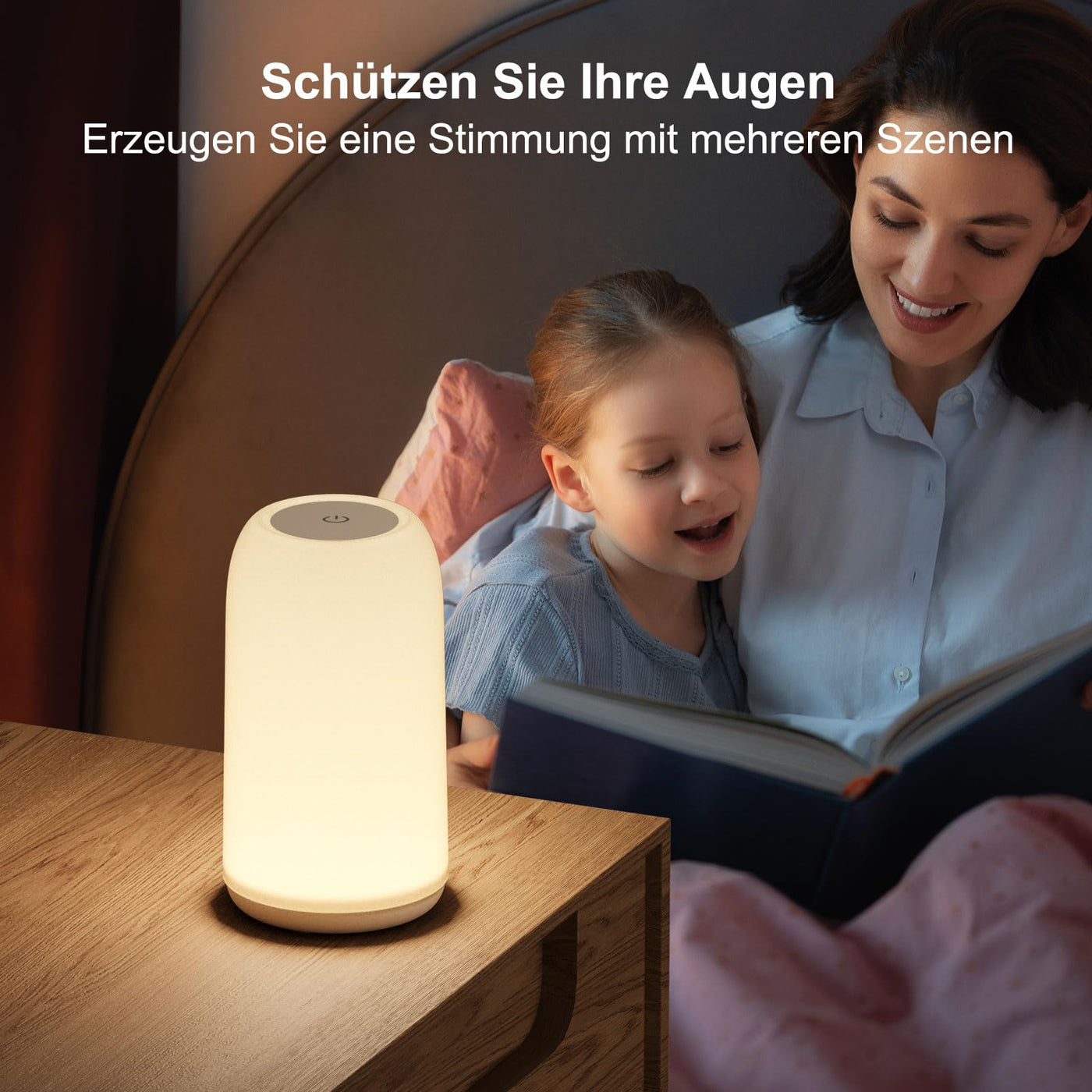 LED Bedside Lamp Touch Dimmable