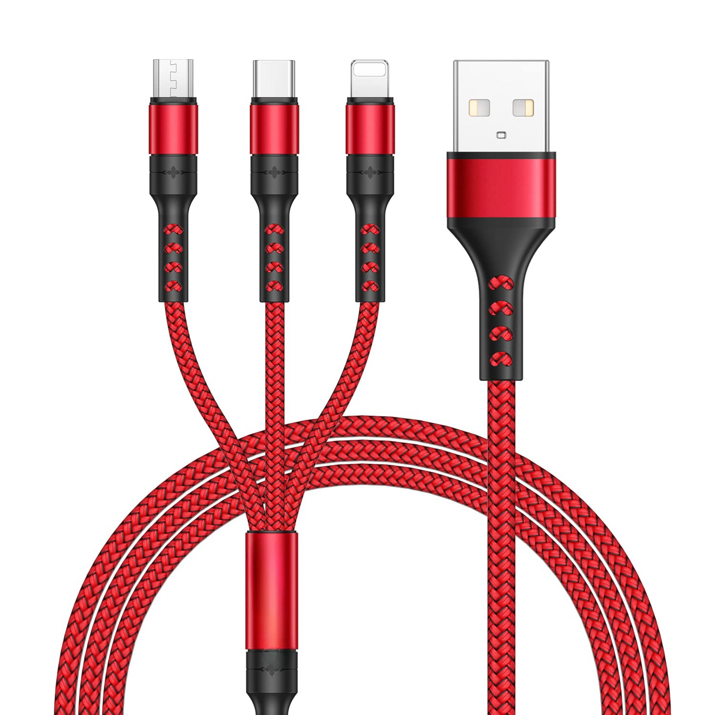 Multi USB Cable, 3 in 1 Universal Charging Cable Nylon Multiple