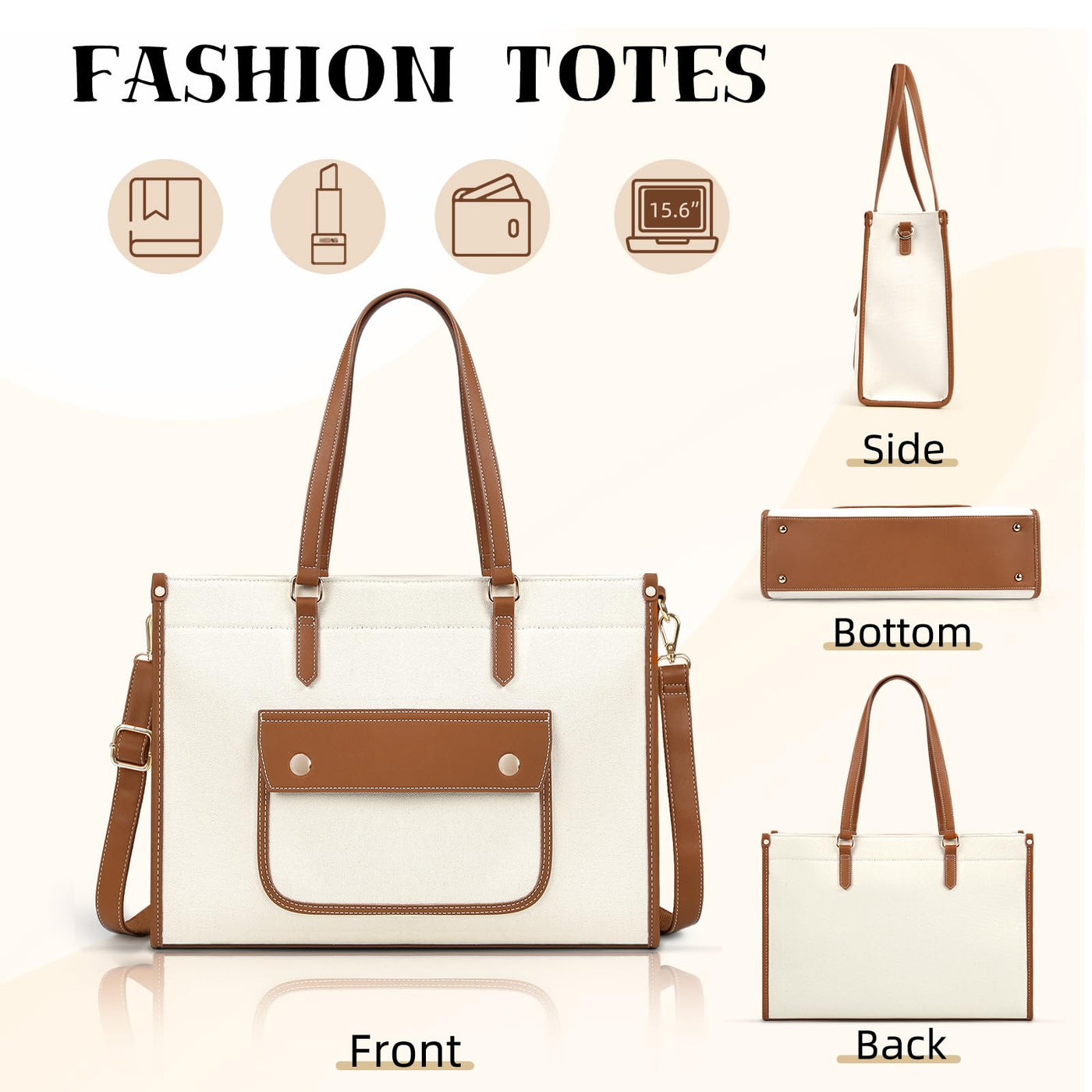 Sac à Main Shopper Grande Toile Grand Sac fourre-tout