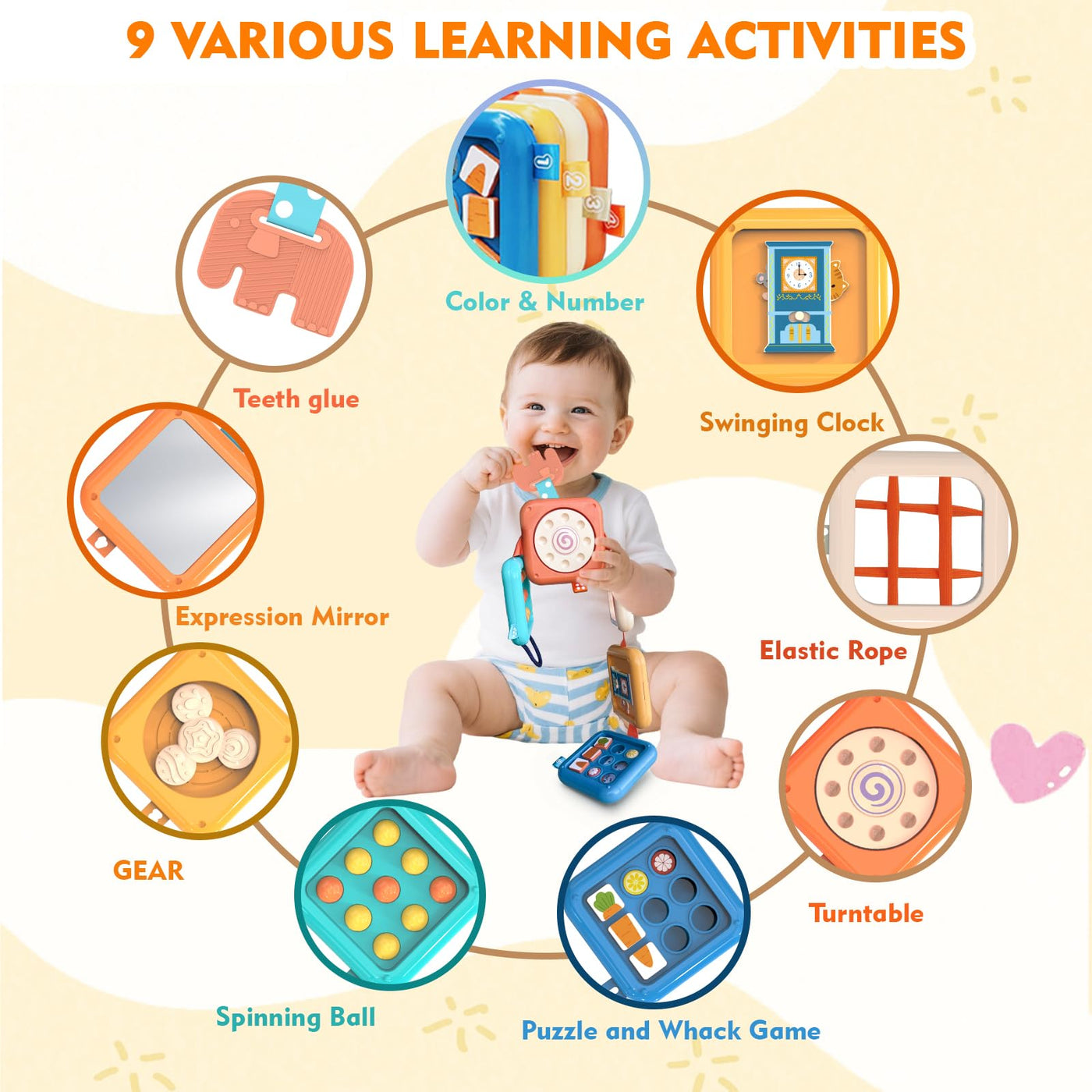 Motorgewürfeltes Spielzeug für Babys