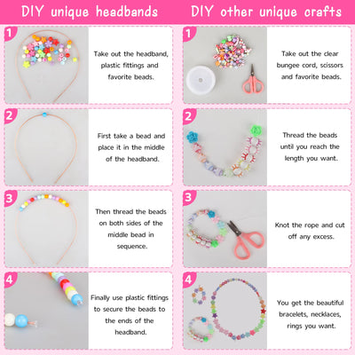 Beads to string, kids jewelry bracelets craft kit do it yourself, jewelry craft kit DIY stringing set bracelet necklaces