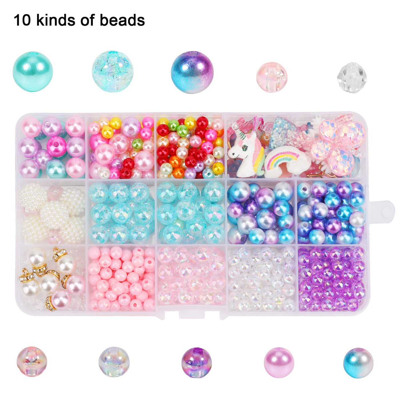 kit de bricolage pour enfants, perles pour la fabrication de bijoux 400pcs+, collier bracelet DIY