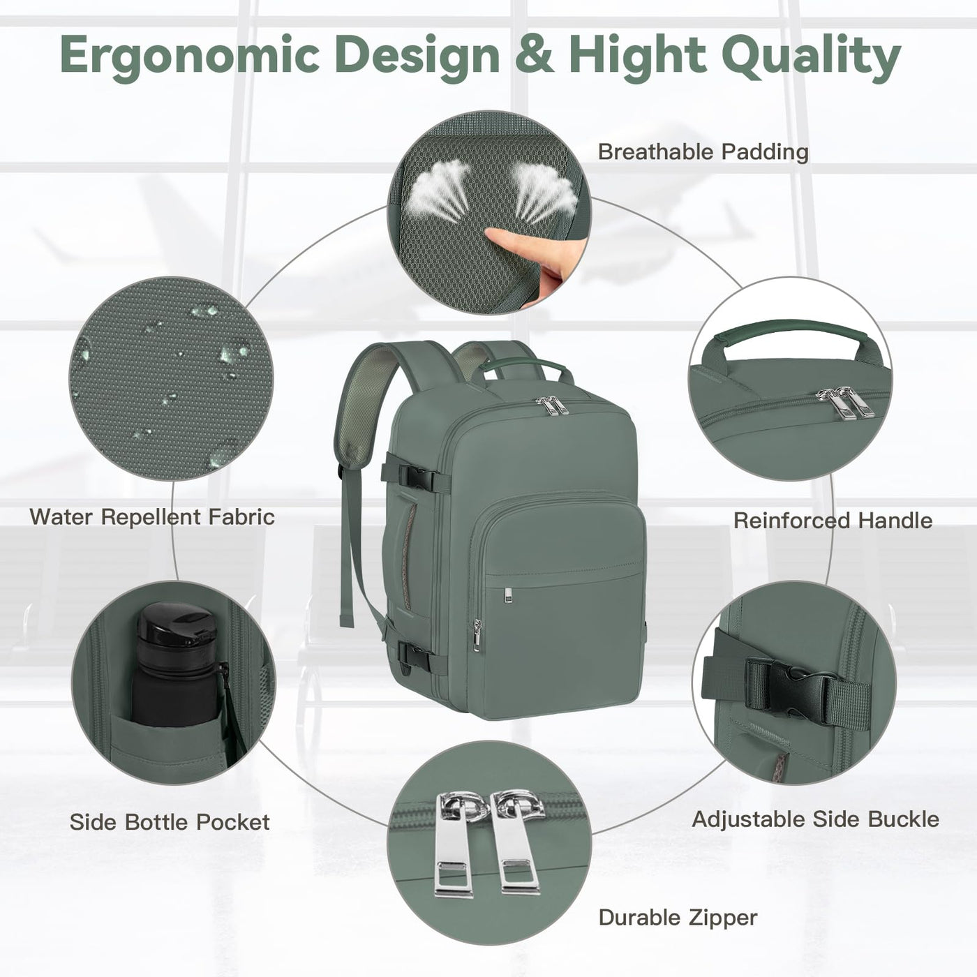 Hand Luggage Airplane Travel Backpack, Hand Luggage Backpack