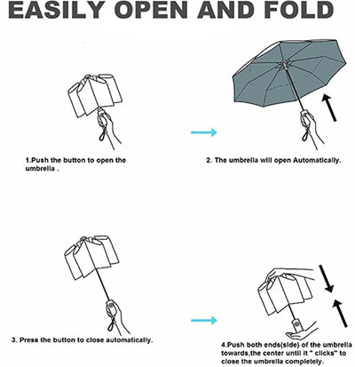Faltbarer Regenschirm Outdoor UV-Schutz Taschenschirm automatisch