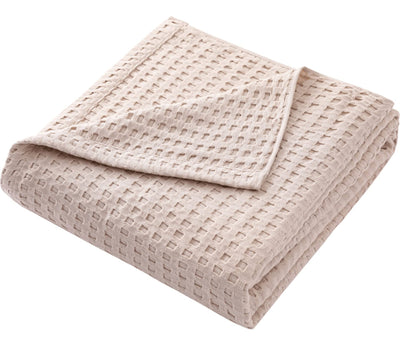 Bedspread cotton waffle pique cuddly blanket