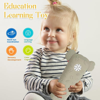 Baby remote control toy, musical toys for babies with English/French/Spanish, educational toy with songs and sounds