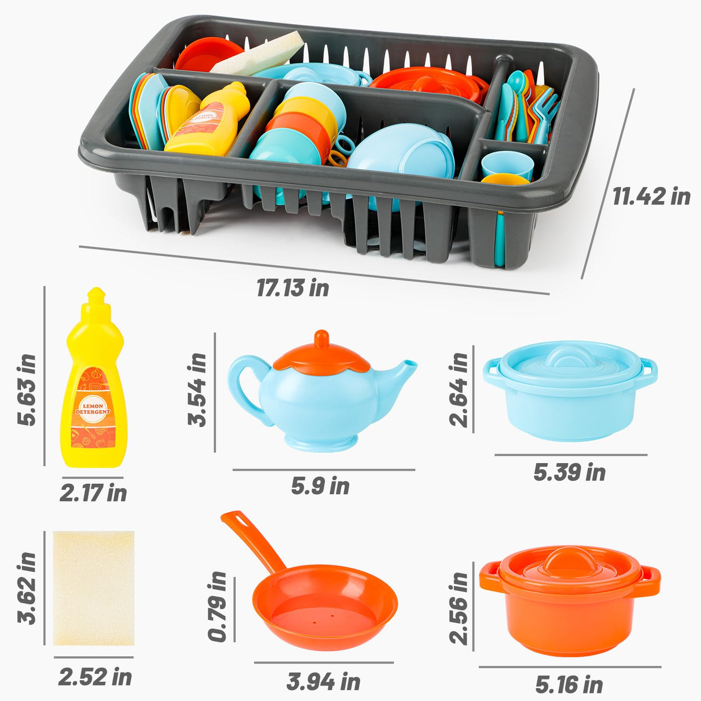 Set d'ustensiles de cuisine avec plus de 40 accessoires de cuisine pour enfants