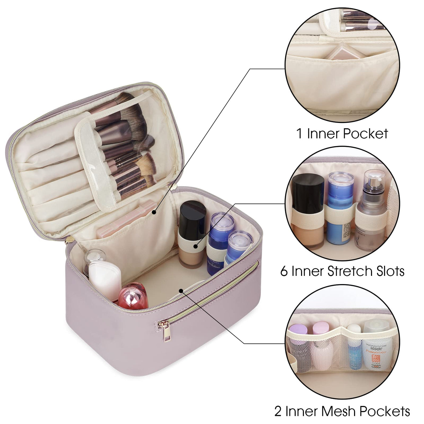 Sac de maquillage de voyage grand sac de maquillage