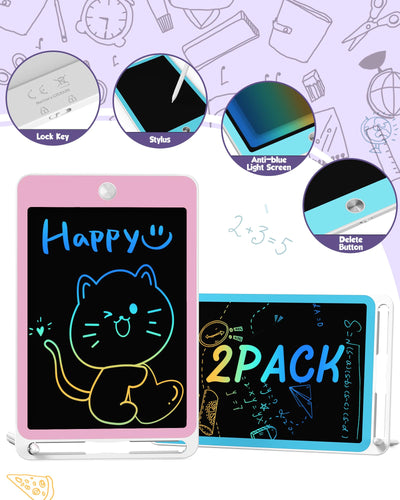 2 Pack LCD Writing Board Gifts,Magic Drawing Board Children Learning Board
