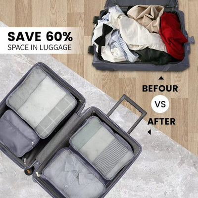 Packing Cubes Suitcase Organizer Suitable for Family Travel, Travel Set for Family Storage, Zipper