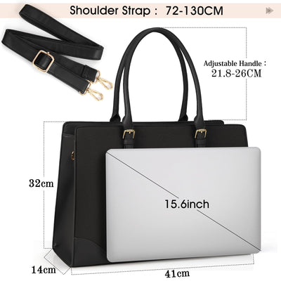 Handtasche Shopper große Tasche PU-Leder Arbeitstasche Umhängetasche Tasche für die Arbeit Schule