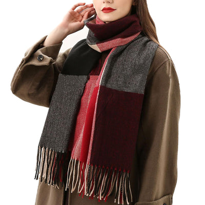 Echarpes Châles Poncho Plaid Echarpe tricotée d'hiver de haute qualité avec pompons