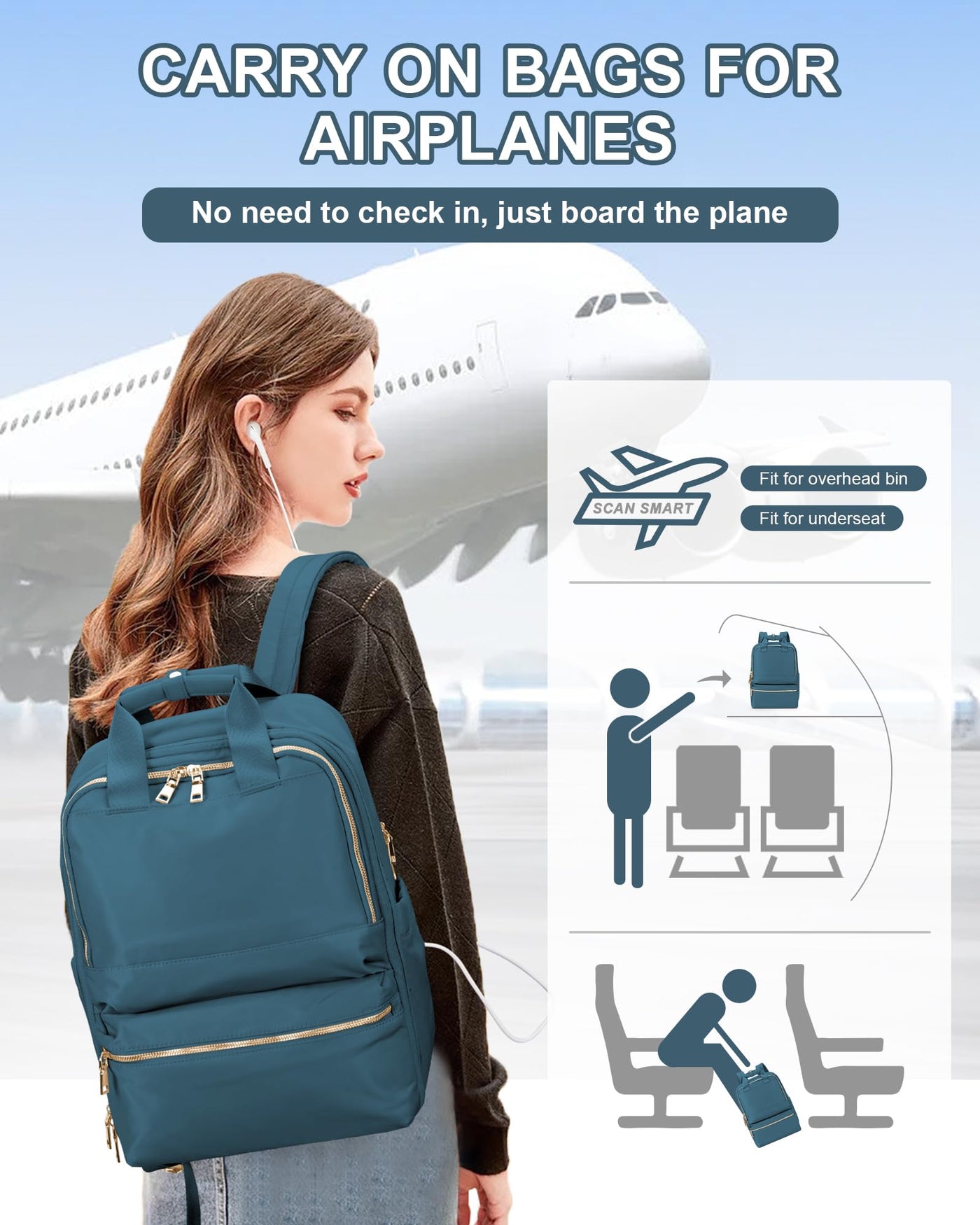 Rucksack Arbeit Handgepäck Rucksack Wasserdichter Reiserucksack