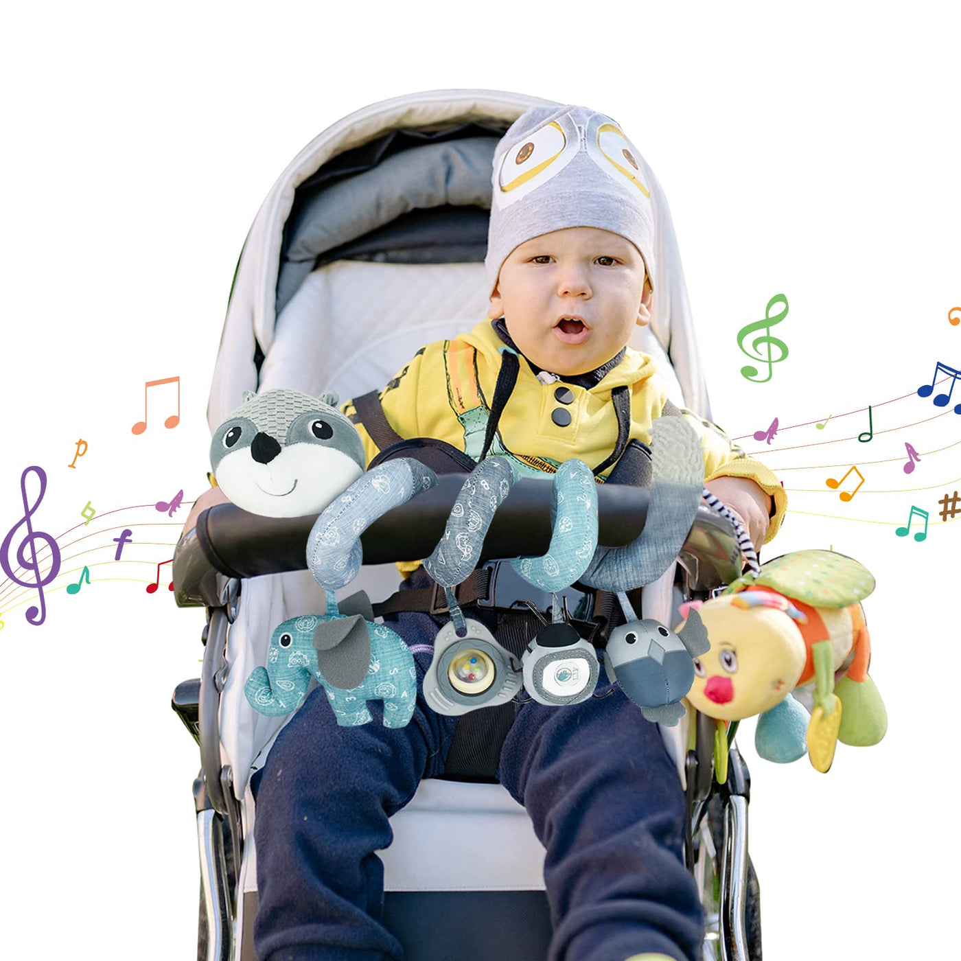 Kinderwagen Spielzeug für Babys - Spirale Kinderwagen hängen Spielzeug für Autositz & Baby mobile Kinderwagen Krippe