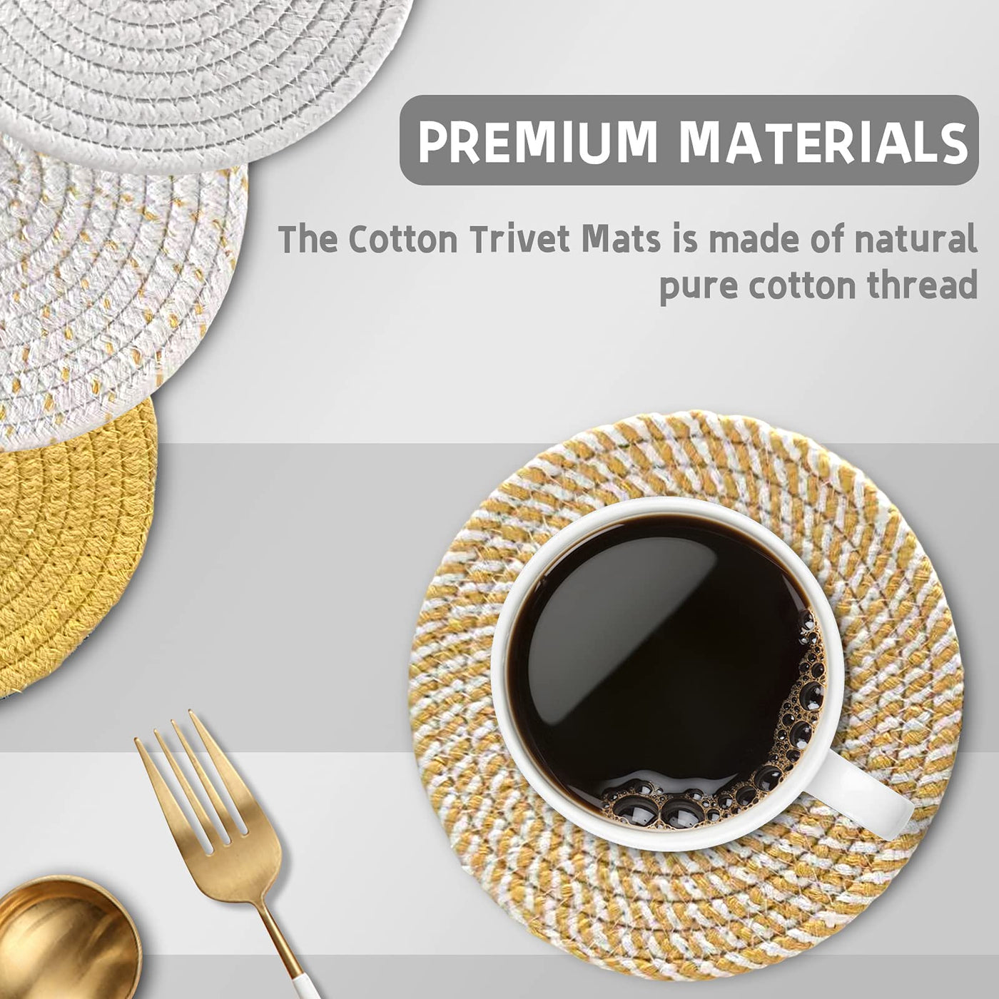 Support de Pot Chaud de Tapis de Tissage de Fil de Coton