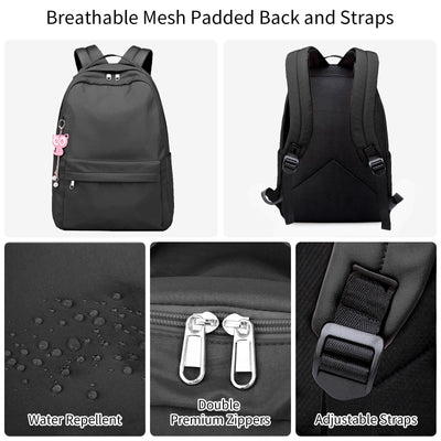 Kids School Backpack, Cute School Bags with Pretty Pendant