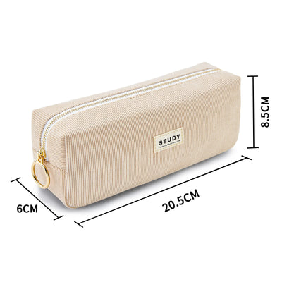 Pencil case Corduroy fabric pencil case School pencil case