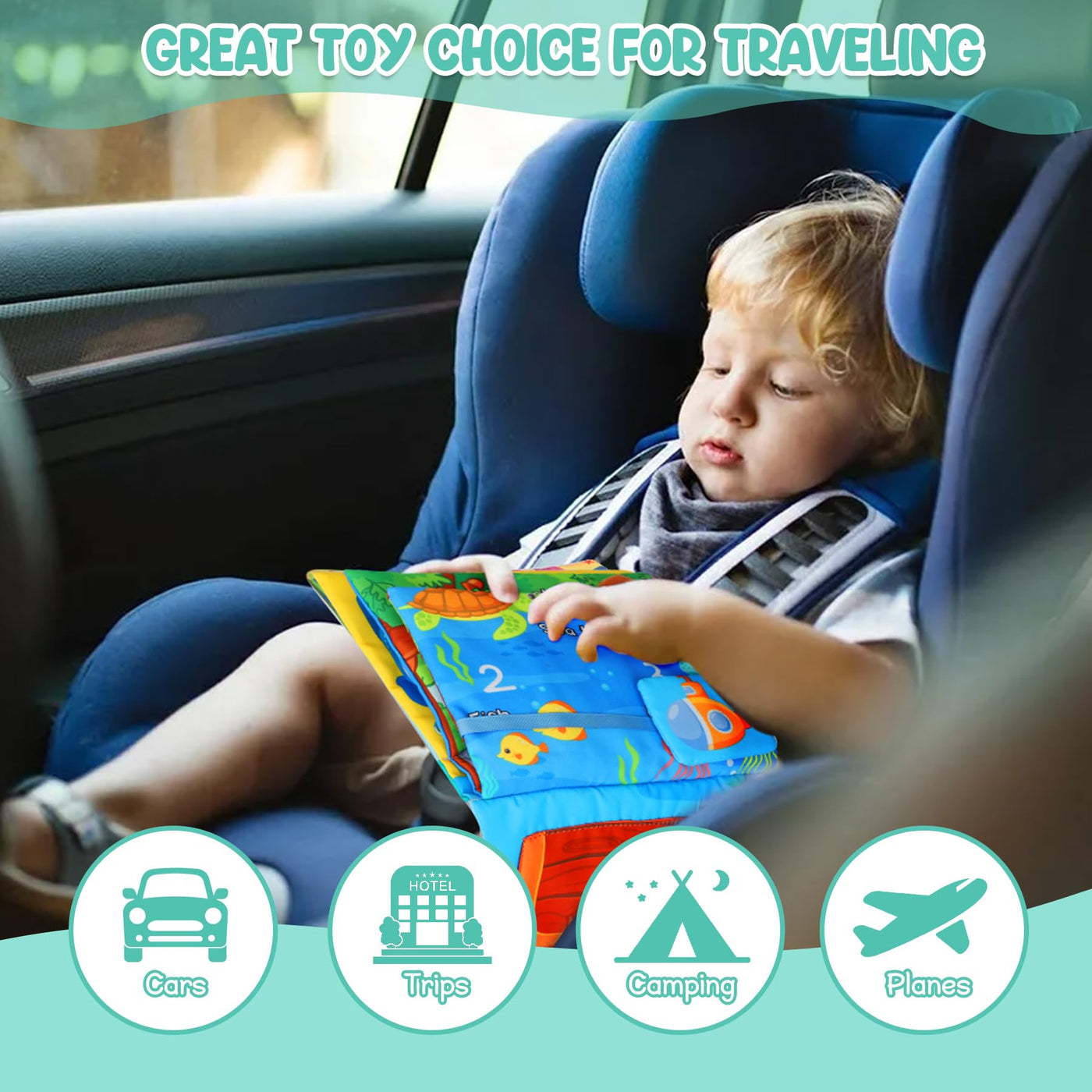 fabric book baby, baby mirror toy with crackle book, baby toy toy quiet book