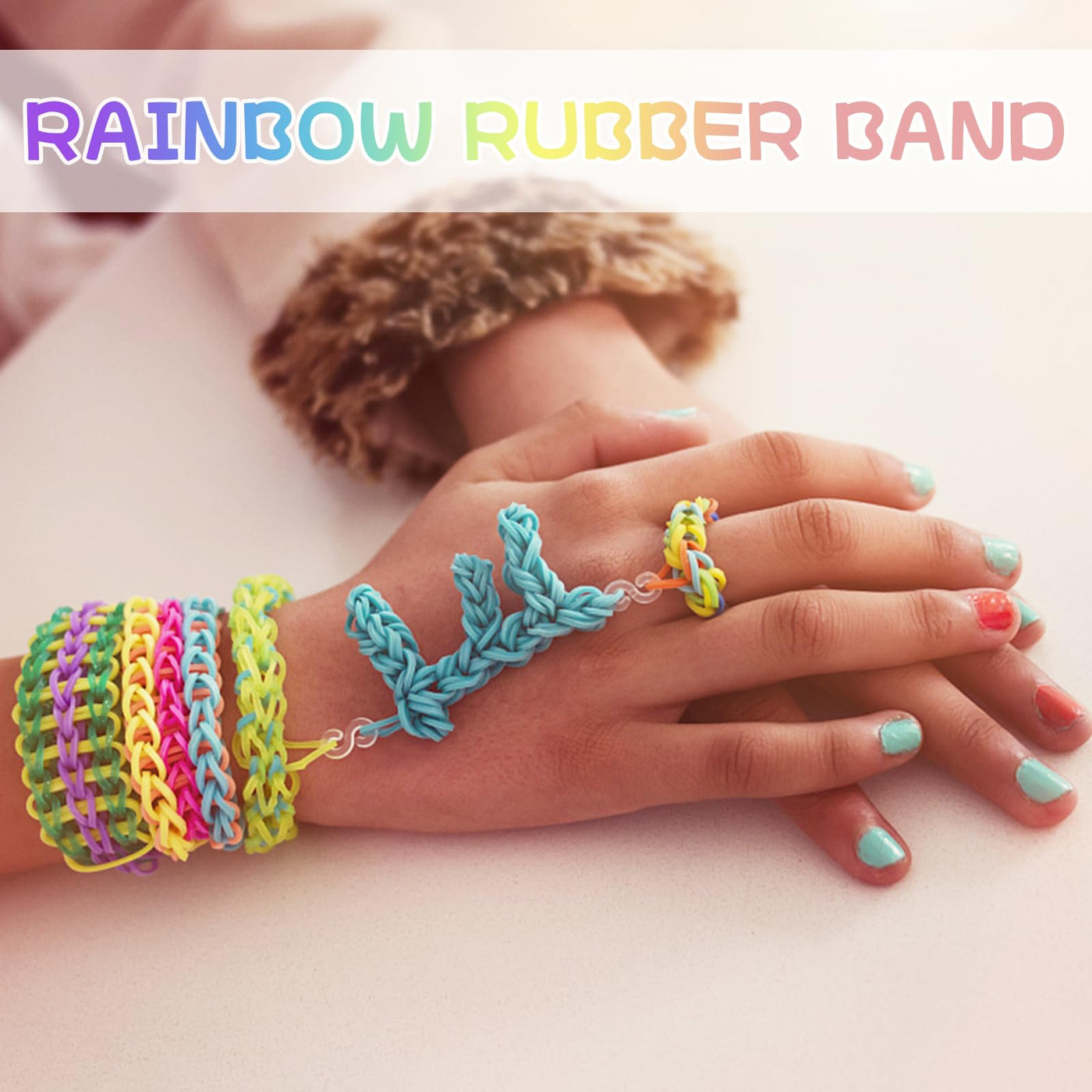 Kit de rubans 30 couleurs - rubans en caoutchouc avec pinces, breloques, perles et autres accessoires pour les kits de bricolage pour faire des bracelets d'amitié, kit d'artisanat