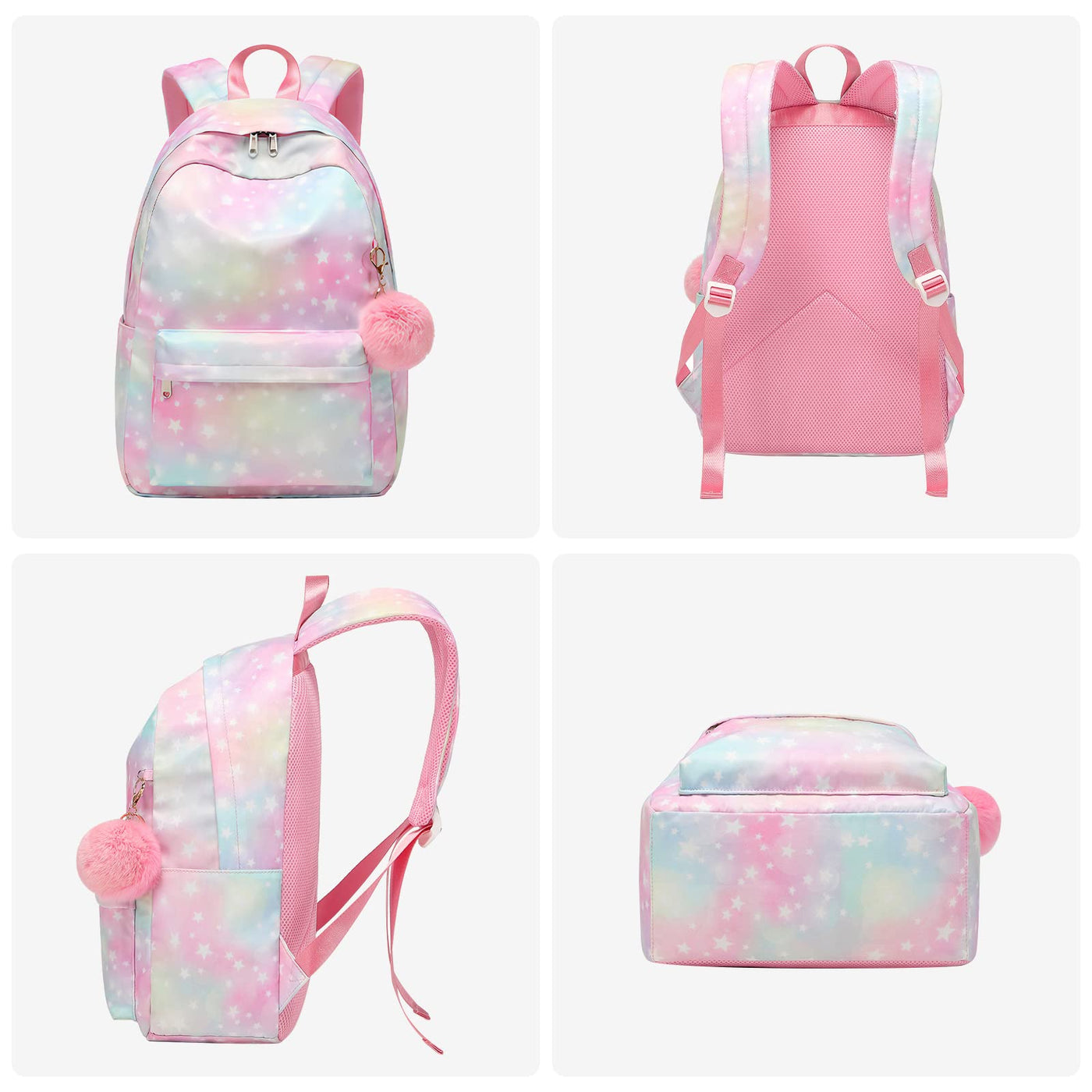 Kids School Backpack, Cute School Bags with Pretty Pendant