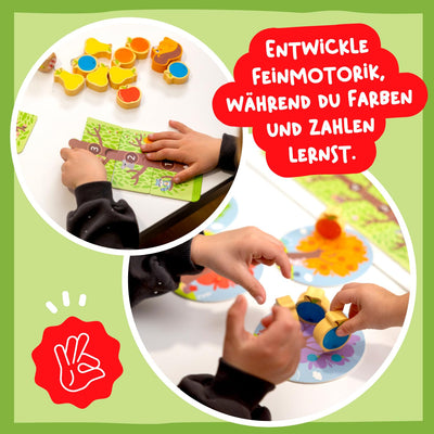 Kooperatives Lernspiel für Kinder - Pädagogisches Brettspiel für Kleinkinder - Familienspaß zur Förderung der Farberkennung und des Zählverhaltens