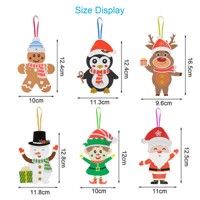 Weihnachtliche Tier-Bastelsets für Kinder Weihnachtliche Kreativ-Sets zum Basteln mit Moosgummi-Aufklebern