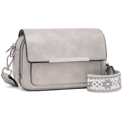 Handy Umhängetasche, Vegan Leder Crossbody Bag Umhängetasche mit verstellbarem abnehmbarem breitem Riemen