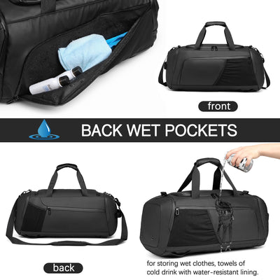 Sports bags with shoe compartment