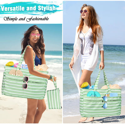 Grand Sac De Plage Étanche Avec Fermeture à Glissière