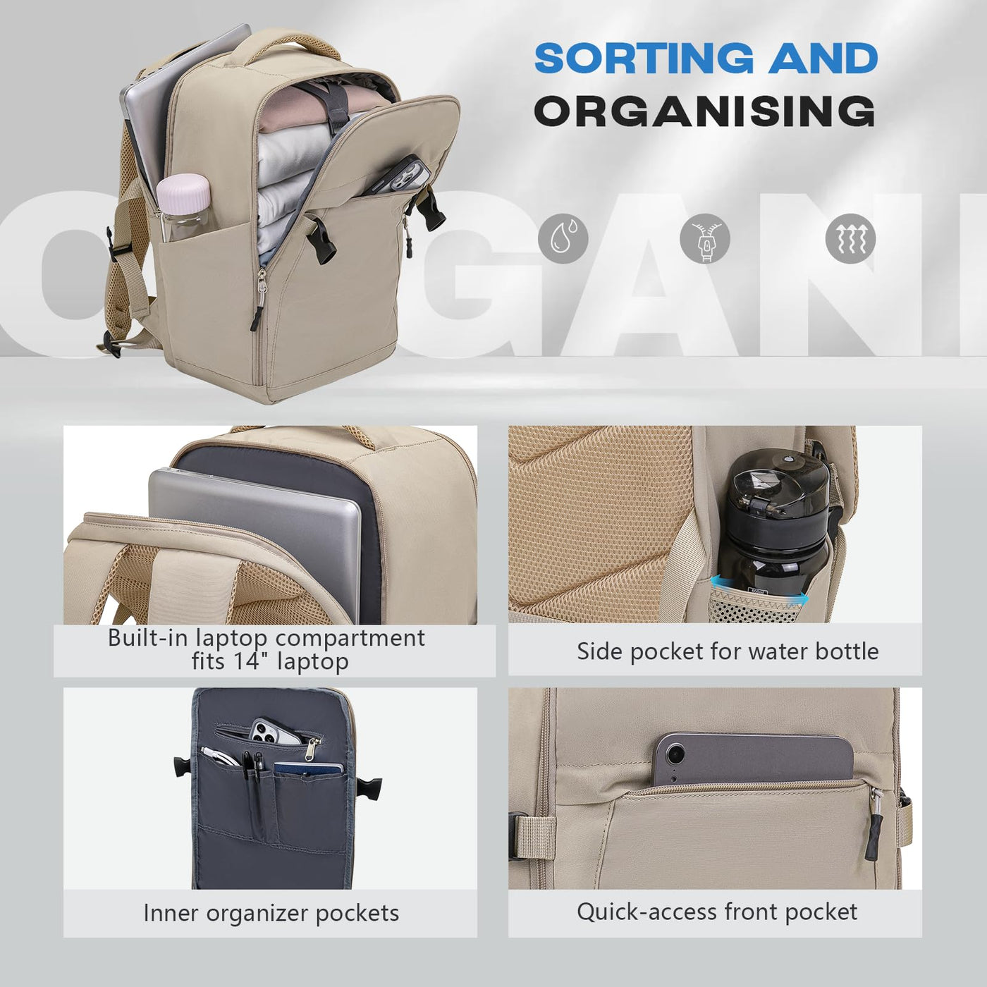 Hand luggage, Travel Backpack Underseat