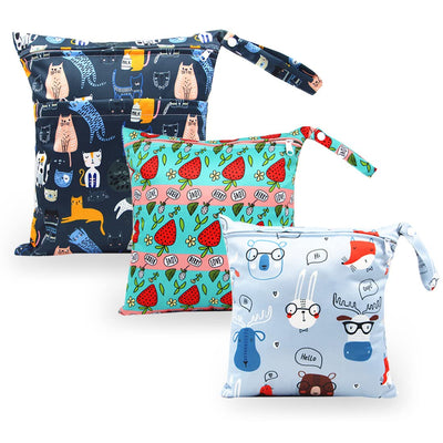 Sac humide, sac à couches 3 Pièces, Sac Organisateur Lavable