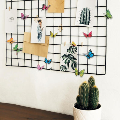 20 pièces décoration papillons avec épingles à nourrice, broche papillon en PVC