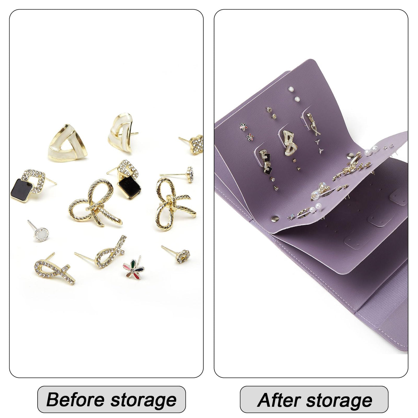 Rangement de boucles d'oreilles Pochette pour boucles d'oreilles Petits sacs de rangement de livres