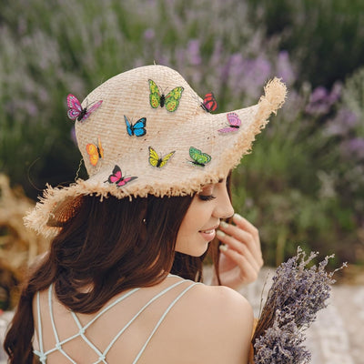 20 pièces décoration papillons avec épingles à nourrice, broche papillon en PVC