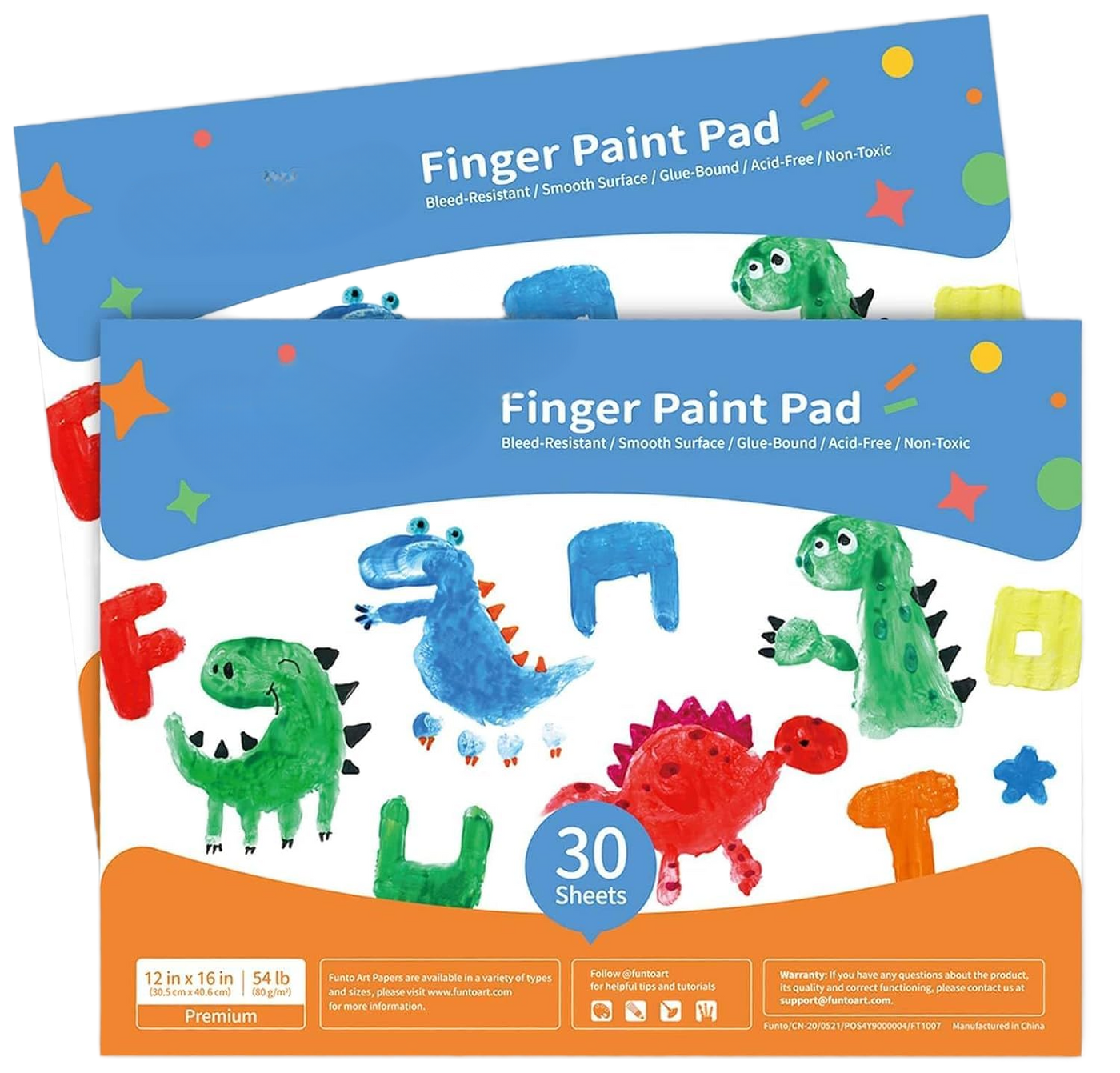 Finger painting pads for children, total, 2 pieces, painting accessories for toddlers