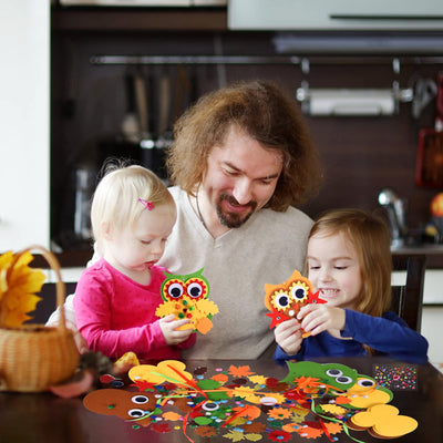 Felt craft set for decoration, 6 pieces Owl craft set, fall crafts for children, creative sets and craft supplies for children