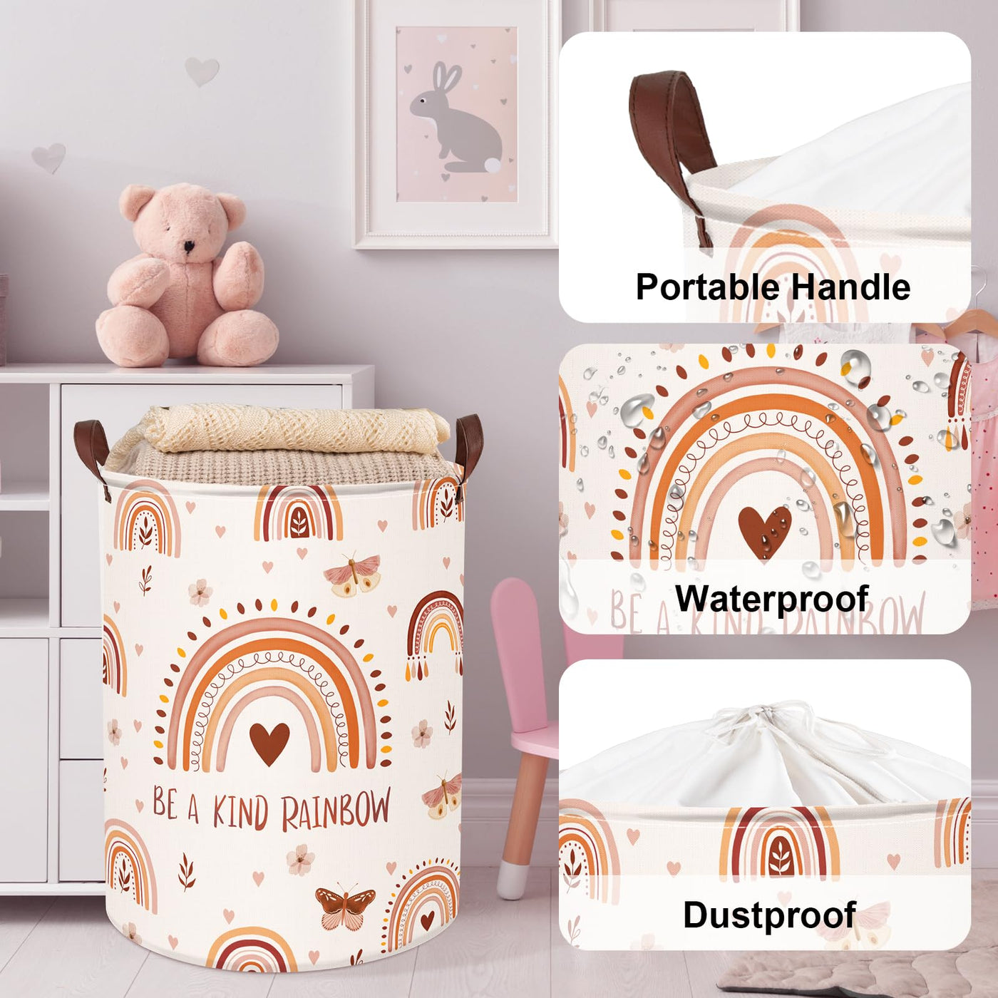 Kinderwäschekorb mit Griff Faltbarer Wäschekorb für Spielzeug