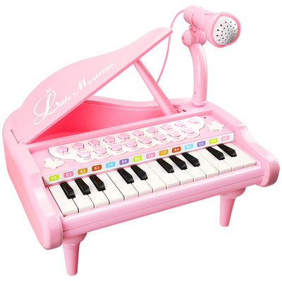 Piano toy toddler piano music toy instruments with 24 keys and microphone