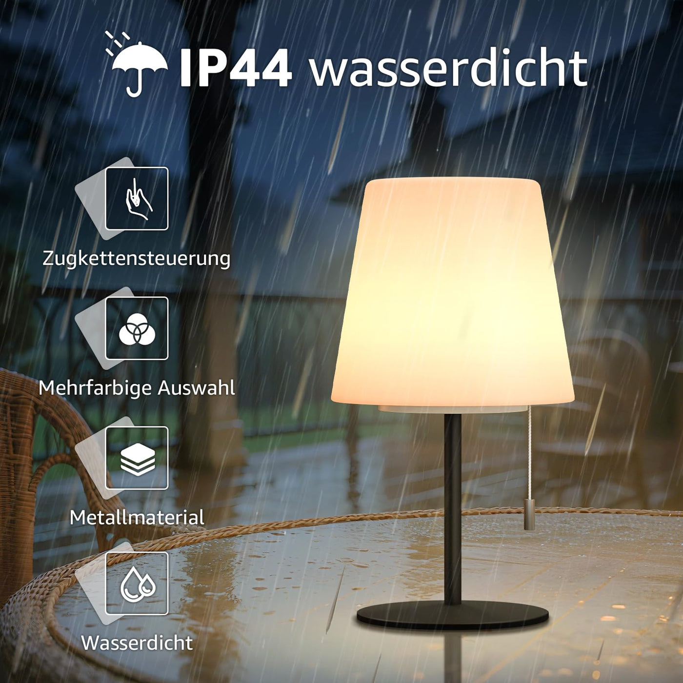 LED Outdoor Table Lamp with 8 Colors Cordless Lamp Table Lamp for outdoor garden bedroom camping