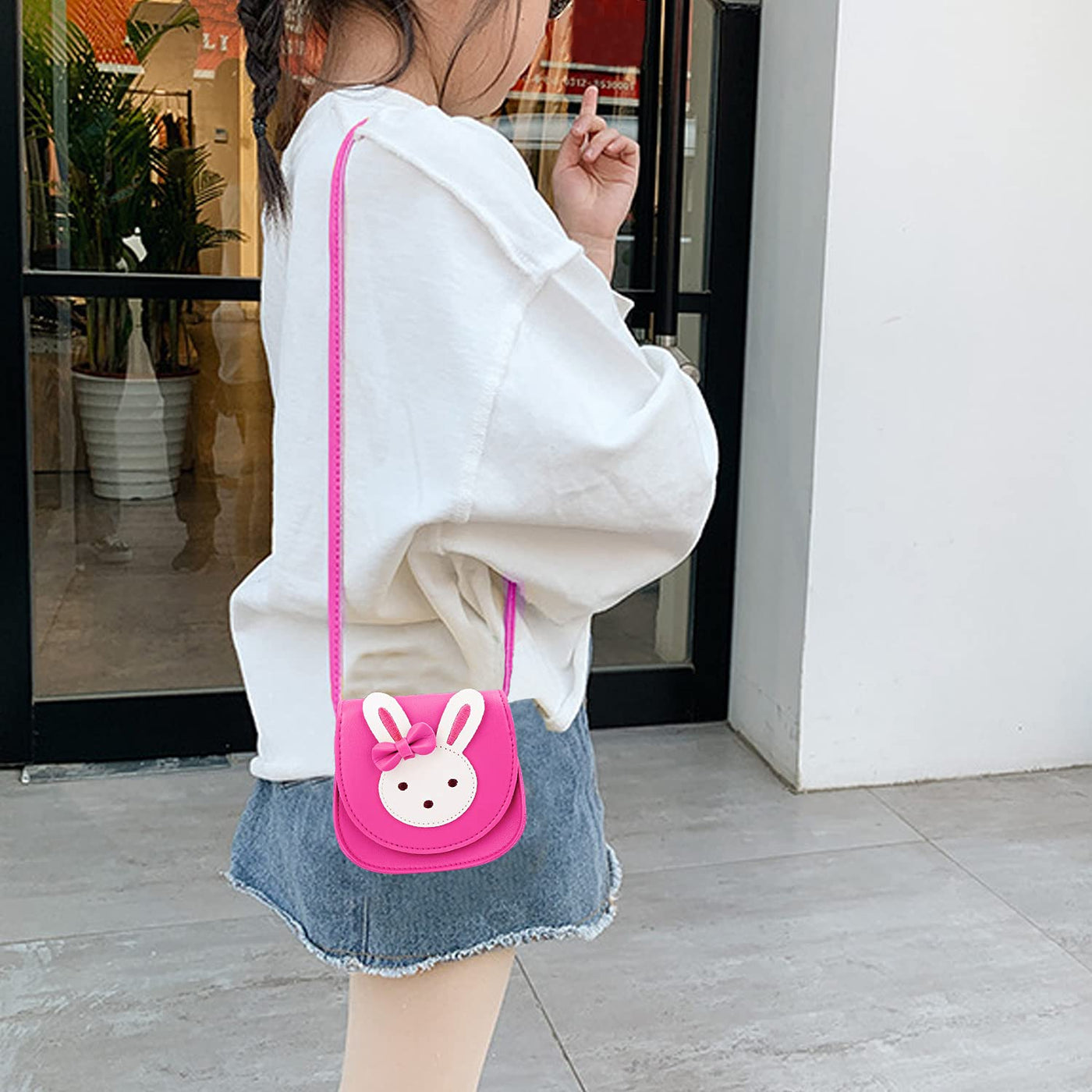 Sac à bandoulière pour enfants, sac à bandoulière lapin, cuir PU