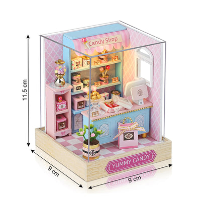 DIY doll's house miniature with tools craft kit, miniature doll's house to build yourself, small decorative doll's house kit