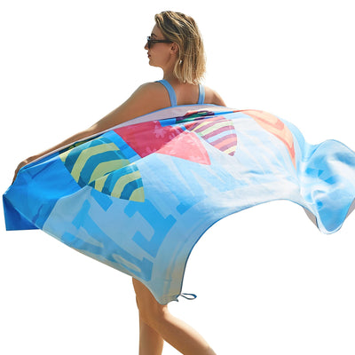 Serviette de plage Large, serviette en microfibre